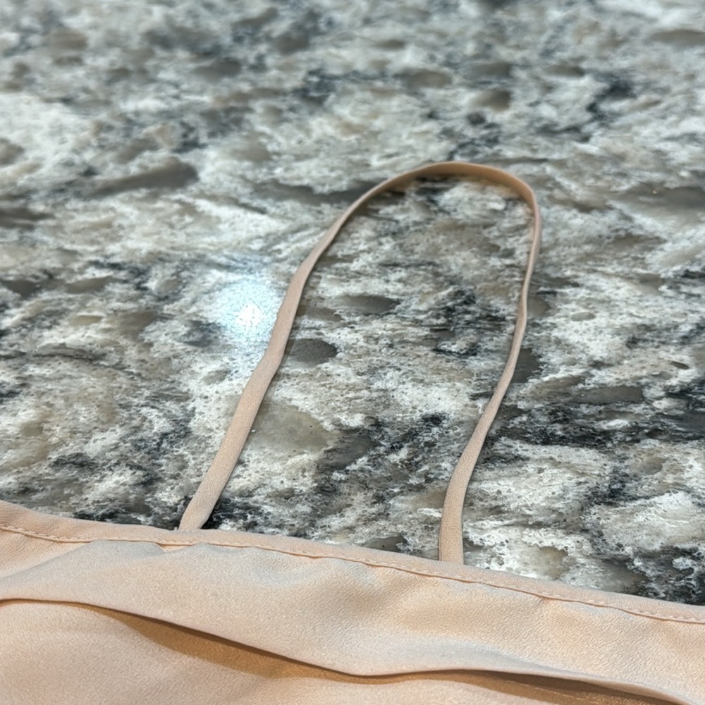 Ralph Lauren | Spaghetti Strap Cami Blouse Size L Cream Sexy Layers - Picture 4 of 10